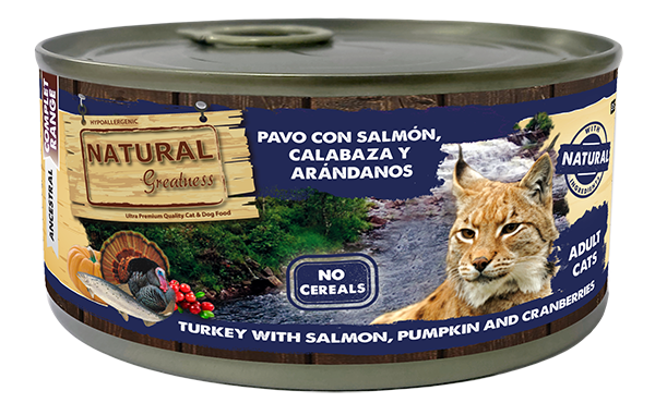 Latas para Gatos Natural Greatness Pavo Salmon