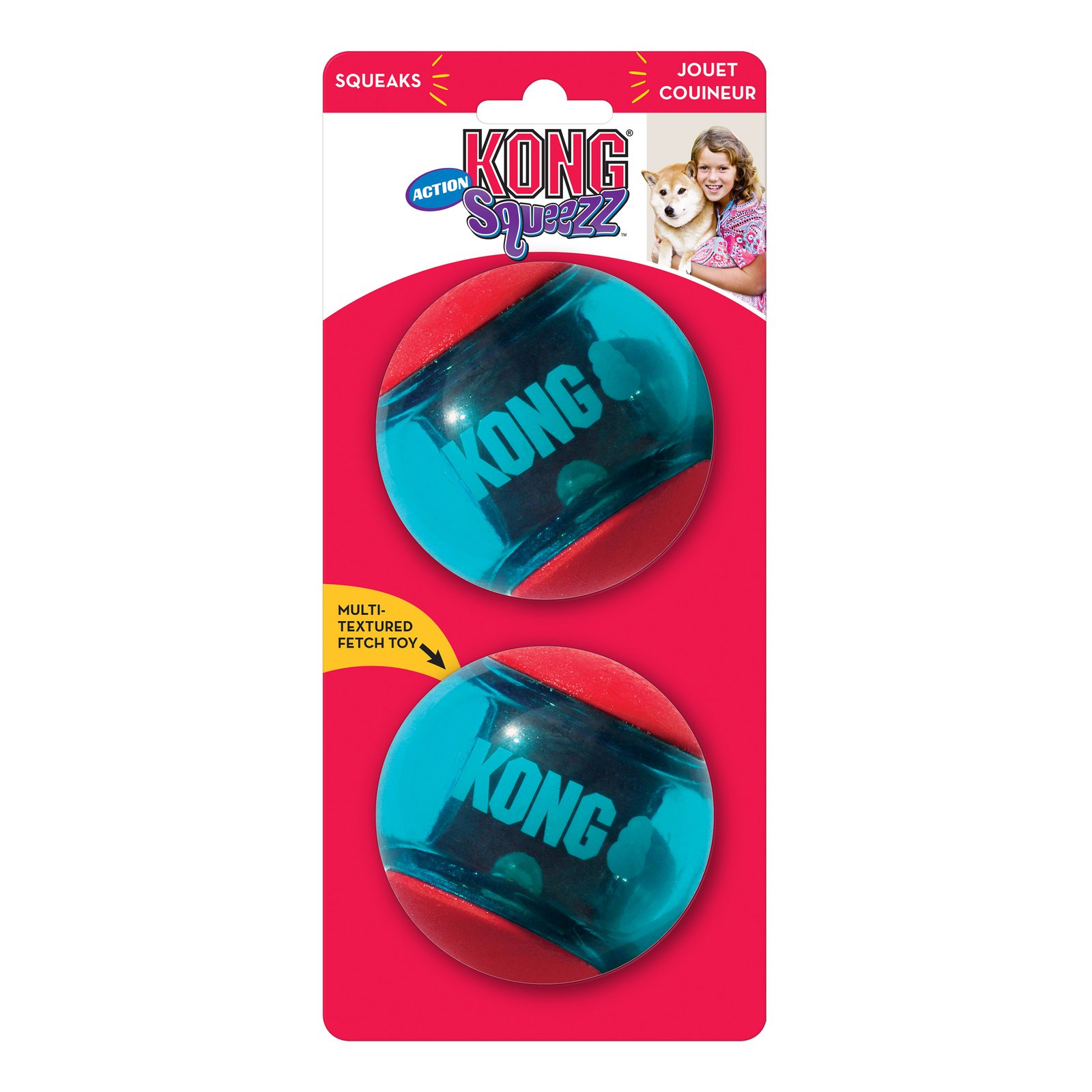 Pelota Dinámica para Perros Kong Squeezz L