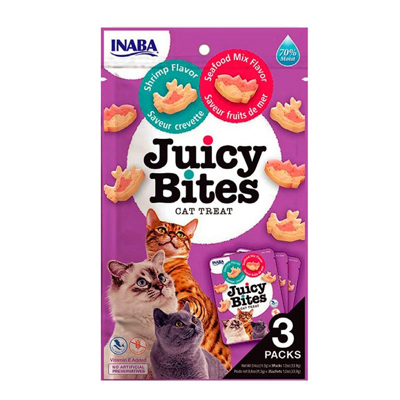 Snack Gatos Juicy Bites Gambas y Marisco