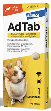 Comprimidos antiparasitarios para perros adtab 5